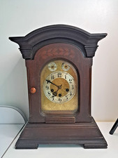 Pendule ancienne Junghans B10 (1910) – acajou & laiton – 44 cm – à restaurer