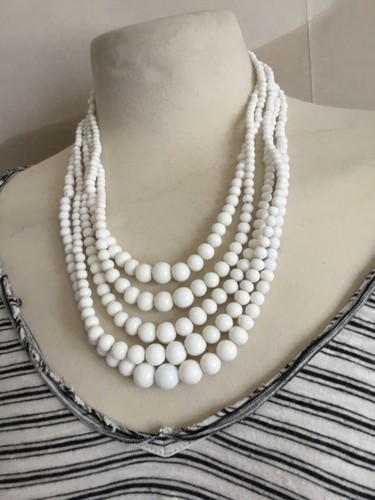 Collier vintage rangs perles - collier, 5