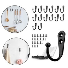 Lot de 15 crochets muraux avec vis pour tasses à café, mugs, chapeaux, clés