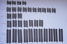 Lot 132 rails droits différentes longueurs Märklin HO voie K butoir réseau train