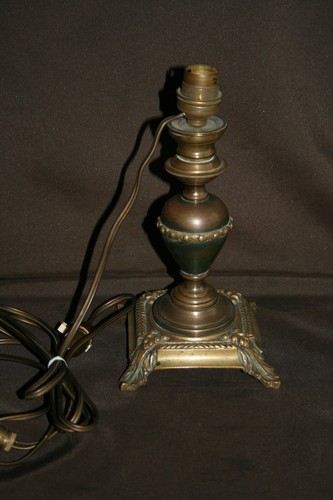 Pied lampe bronze ancien - en,