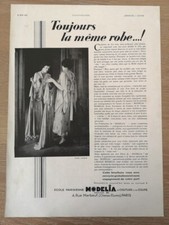 Publicité 1930 Mode Paris Couture Modelia/Malles voyage Barclay/scotts Hat 2847