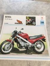 Honda 650 NTV Revere 1988 650NTV NTV650 Carte moto Collection Atlas Japon