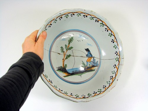 Ancien saladier faïence - saladier,
