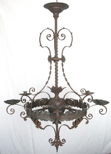 Grand lustre ancien - , fer