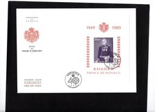 FDC Enveloppe 1er jour grand format Monaco 1989 Prince Rainier III