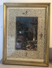 Cadre photo fresque médiévale chateau fort