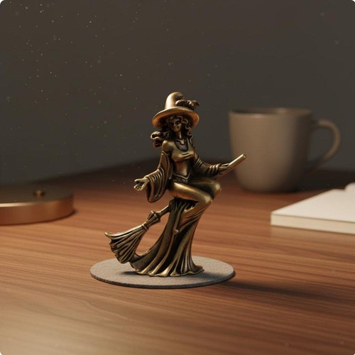 Figurine sorcière laiton - sorcière,