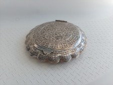 Ancien Poudrier En Argent