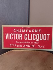 ancienne Plaque carton  pub publicité CHAMPAGNE VICTOR CLICQUOT