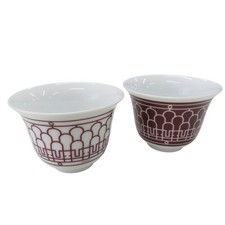 Petite tasse vaisselle porcelaine blanche Hermès H Deco Rouge 0493 du Japon