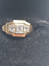 ☆☆    BELLE  BAGUE ARTS DECO EN OR JAUNE 18 CARATS   ☆☆