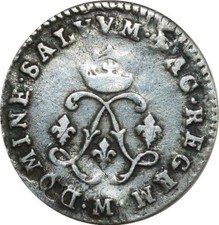 O8480 Rare 4 sols aux 2 L Louis XIV 1692 M Toulouse Argent ->Faire offre