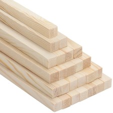 Belle Vous Baton Bois Carré Naturel (Lot de 25) - Baguette Bois Loisir Creatif