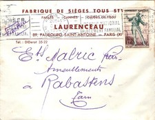 Marcophilie - Timbre(s) sur Lettre  publicitaire cf cliche [MZ251]