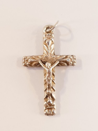 Pendentif croix argent - en,