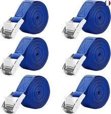 6 Pieces 2.5m Sangles d'arrimage Sangle à Griffe Sangle de Fixation Charge 