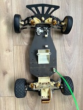 vintage team associated rc10 buggy with technacraft andy’s option parts