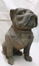 CHIEN BULDOG ANGLAIS  EN FONTE PATINE ZINC DECO MAISON ET JARDIN  