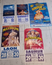LOT DE  5  AFFICHES DE CIRQUE  (FRANCE).