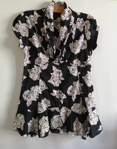Tunique noire blanche coton - noire,
