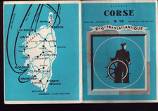 CORSE / PAQUEBOT , AVION Constellation AIR ALGERIE ... / TRACT Tarifs en 1956