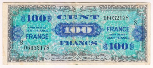 1944 france 100 francs - france,
