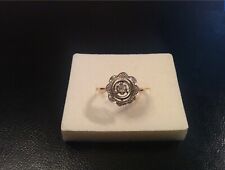 Bague Ancienne pour Femme - en OR Jaune avec Diamant Central