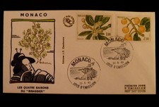 MONACO PREMIER JOUR FDC YVERT  1467/68     NEFLIER JAPON    1+2F       1985