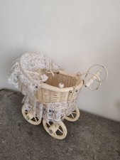 Landeau Poussette Ancien. Jouet Artisanal. Bois/Métal