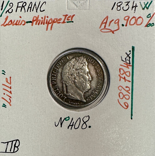 Franc louis philippe - 1/2, louis-philippe