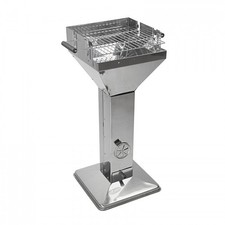 Barbecue en inox sur pied /