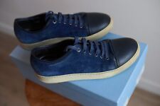 Sneakers Lanvin bleu royal homme en veau velours