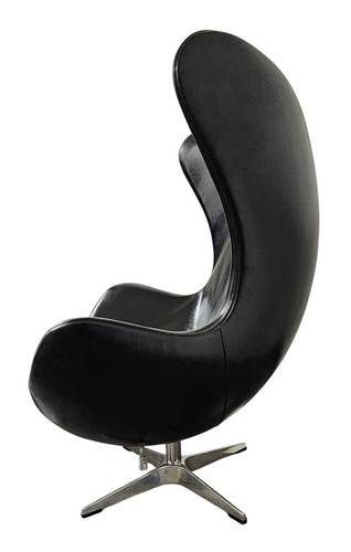 Black egg chair swivel - chair, –