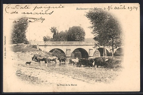 Cpa rachecourt sur marne - rachecourt-sur-marne,, le