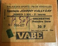 TICKET BILLET DE CONCERT - JOHNNY HALLYDAY : LIVE A PARIS Palais Des Sports 1969