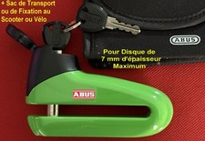 Scooter Moto Vélo  ABUS Antivol BLOQUE DISQUE 300  + Sac Fixation ou Transport