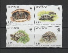 Monaco 1991 tortue d'Hermann un bloc de 4 timbres neufs MNH /TR7131