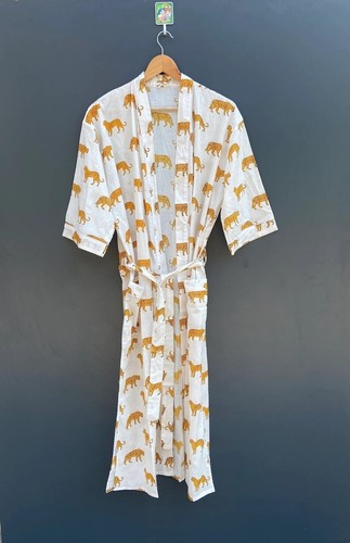 Robe kimono coton imprimé - kimono,