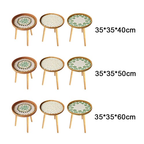 Table appoint rotin avec - d'appoint,