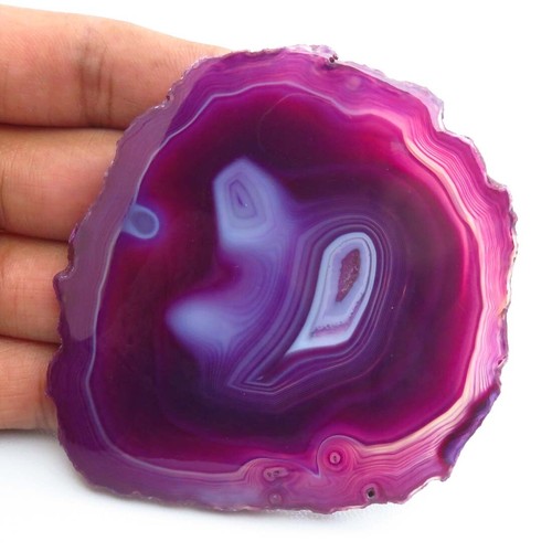 Violet tranche agate géode - tranche,