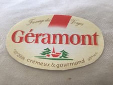 Etiquette Fromage Geramont Vosges