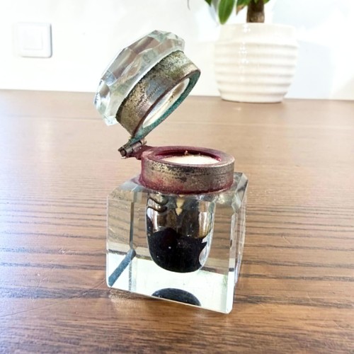 Encrier ancien verre - ancien,