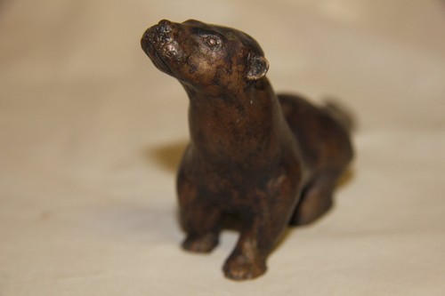 Loutre sculpture bronze - "loutre",