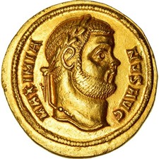 Maximien Hercule, Aureus, 294-295, Cyzique, Or, NGC, Ch AU 5/5-3/5, Calicó:4743