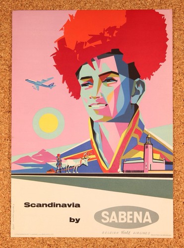 Affiche poster sabena - affiche,