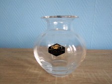 Vase boule en cristal de Saint Louis signé modèle Vivaldi