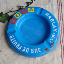 ANCIEN CENDRIER ROND BLEU