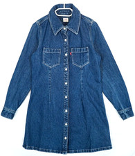 Robe en jean à manches