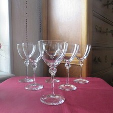 6 verres a eau en cristal  Daum modèle boléro  H 17,5 cm signé